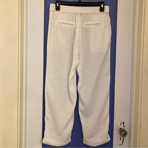 RACHEL ROY - 100% WHITE LINEN PANTS - MEDIUM - LIKE NEW